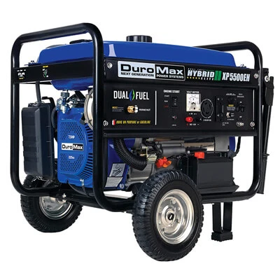 duromax xp5500eh electric start dual fuel portable generator